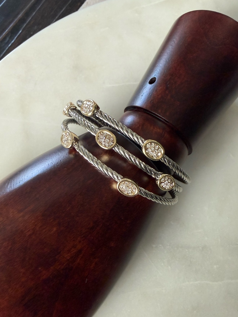 Silver and Gold Cuff Bracelet New